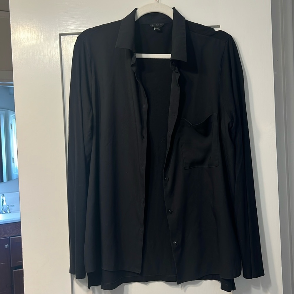 Ann Taylor Black Blouse (L)